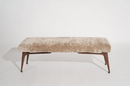 Sculptural ICO Bench Series 54 in Natural Walnut