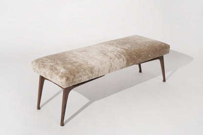 Sculptural ICO Bench Series 54 in Natural Walnut