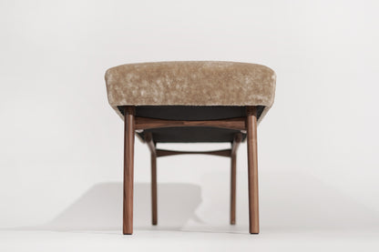 Sculptural ICO Bench Series 54 in Natural Walnut