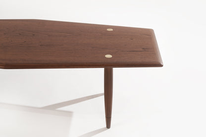 Scandinavian Modern Teak Coffee Table by Yngve Ekström for Dux, 1950s