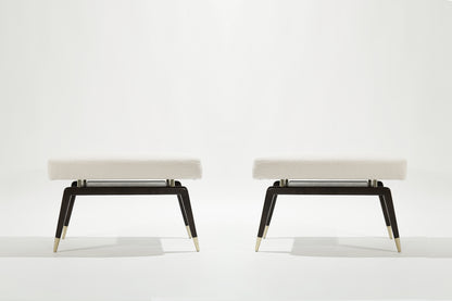 Set of GIO Benches Series 32 in Special Walnut