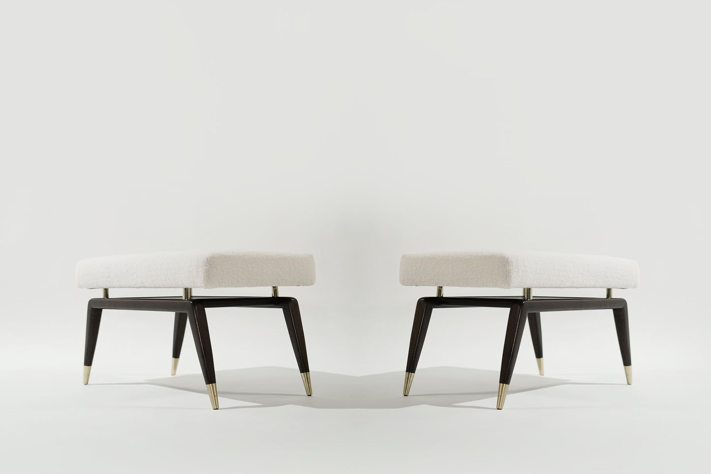 Set of GIO Benches Series 32 in Special Walnut