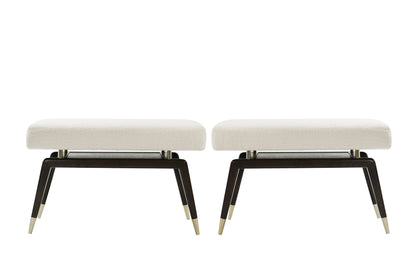 Set of GIO Benches Series 32 in Special Walnut