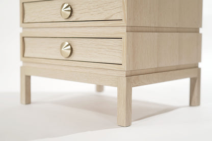Stacked Bedside Tables in Limed Oak
