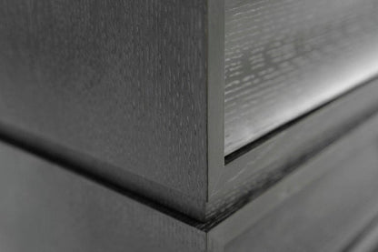 Stacked End Tables in Black Ceruse