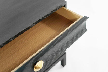 Stacked End Tables in Black Ceruse