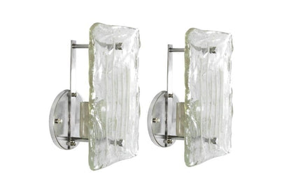 Murano Glass Ice Drip Sconces, Austria, 1960s