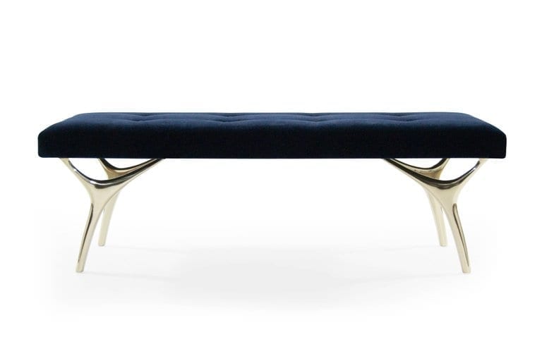 Crescent Bench Series 60 in Polished Brass