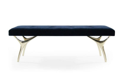 Crescent Bench Series 60 in Polished Brass