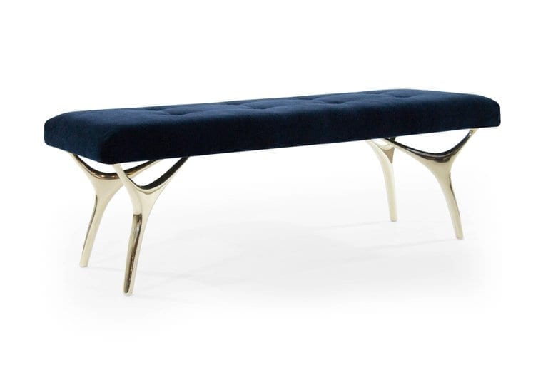 Crescent Bench Series 60 in Polished Brass