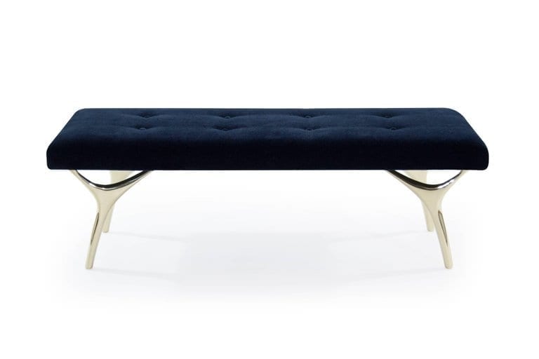 Crescent Bench Series 60 in Polished Brass