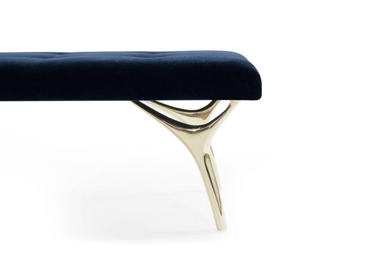 Crescent Bench Series 60 in Polished Brass