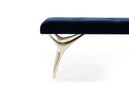Crescent Bench Series 60 in Polished Brass