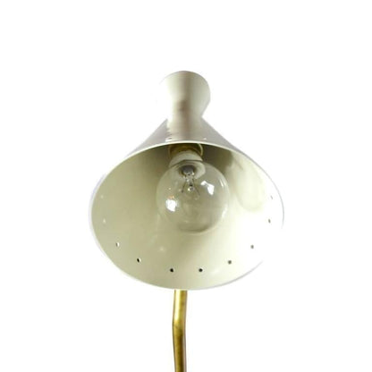 Italian Counter Weight Brass Table Lamp Attributed to Roberto Menghi