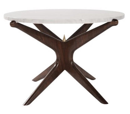 Modernist Gazelle End Table in Walnut and Marble