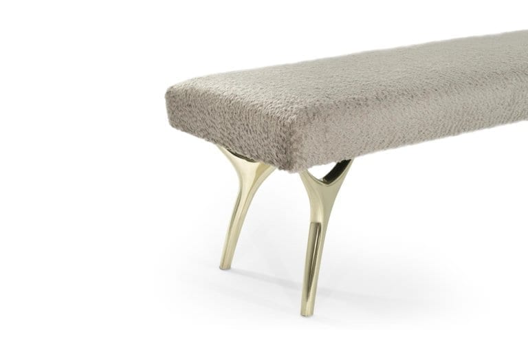 Crescent Bench Series 60 in Polished Brass