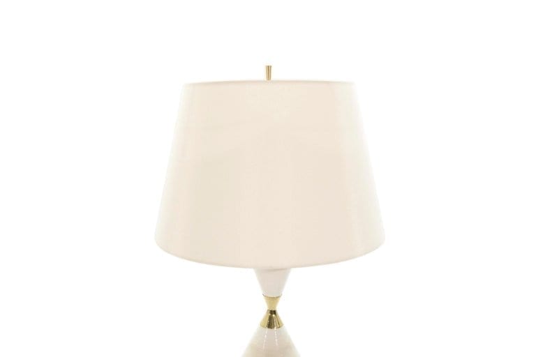 Porcelain Hourglass Table Lamps by Gerald Thurston, 1950s